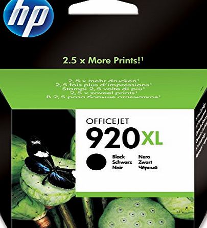 Hewlett Packard [HP] No. 920XL Inkjet Cartridge Page Life 1200pp Black Ref CD975AE#BGX